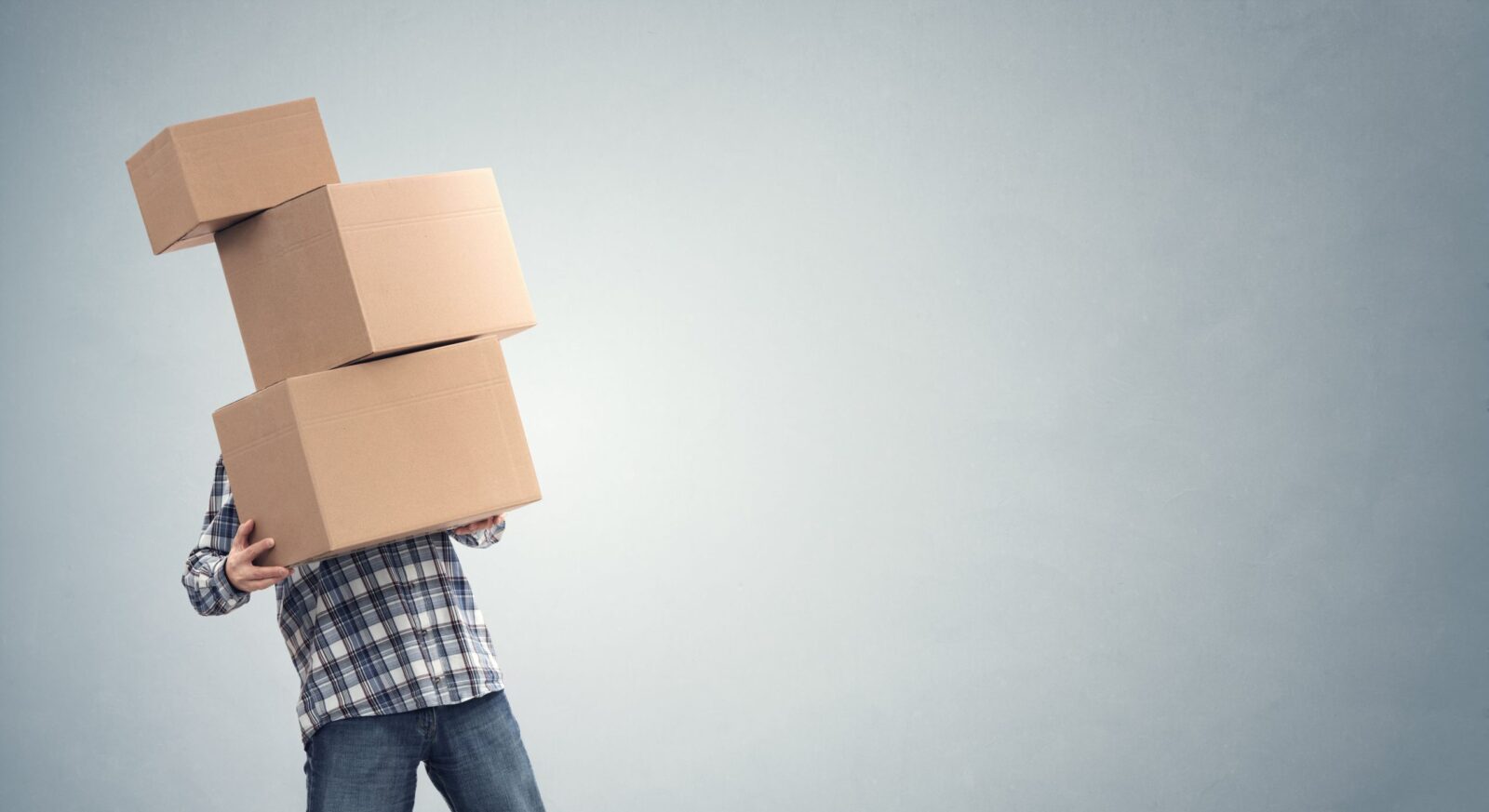 Moving boxes ready for transport in West Houston TX